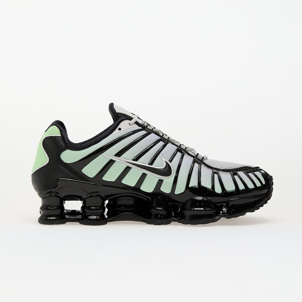 Adidași Nike Shox TL Vapor Verzi Negri Dust Foton - lateral Adidași Nike Shox TL Vapor Verzi Negri Dust Foton - lateral